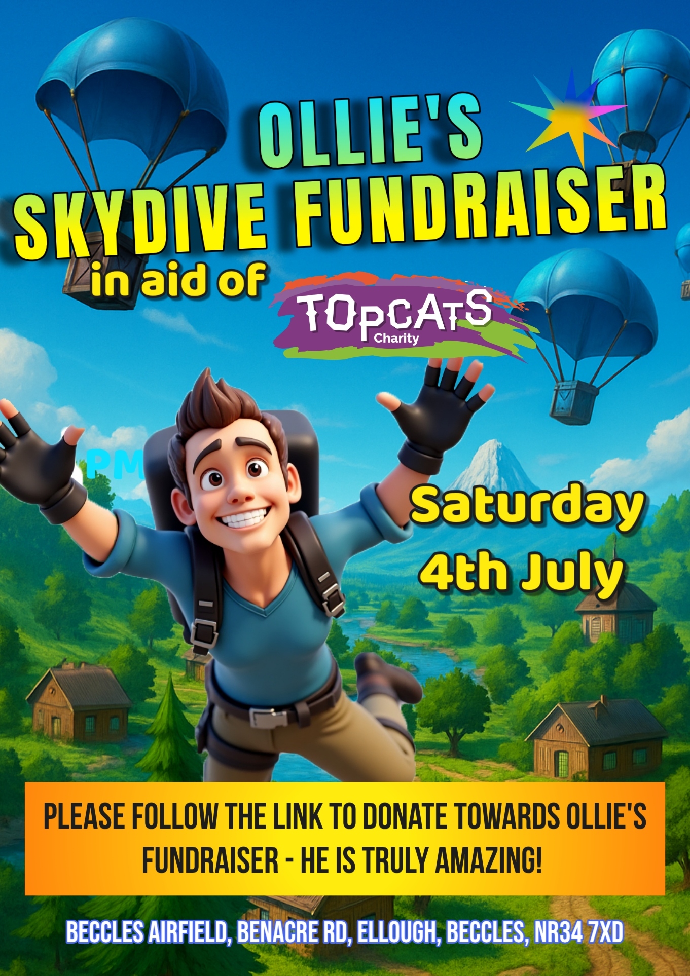 Ollie’s Skydive Fundraiser!